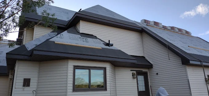 Roof underlayment and exterior roofing details in progress